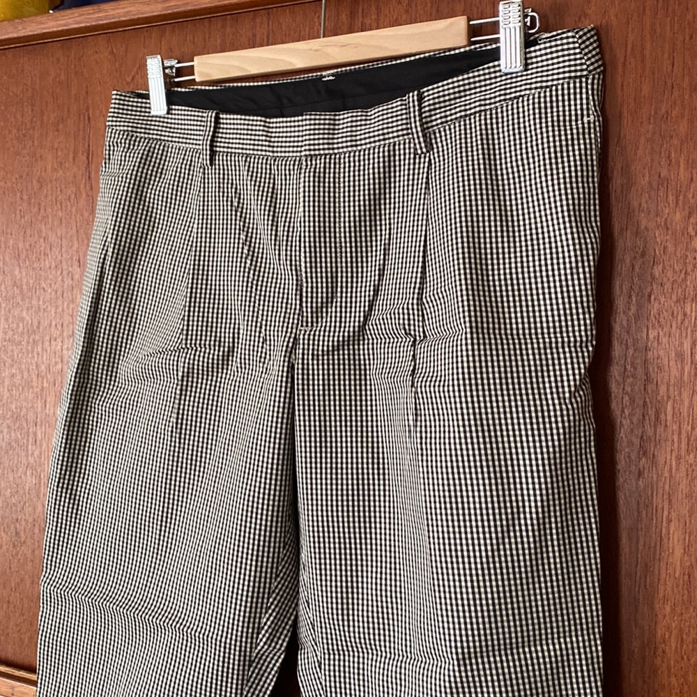 Uniqlo black and white checkered pants/slacks - Picture 4 of 10